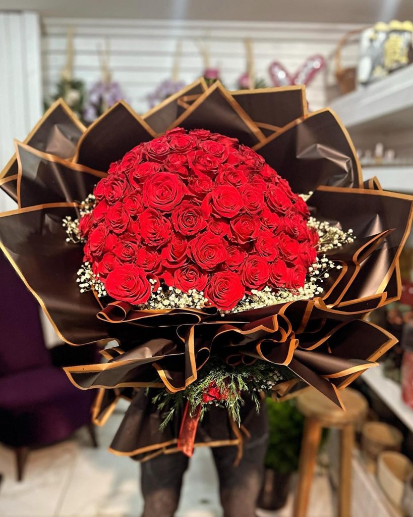 101 Adet Kırmızı Gül Buketi